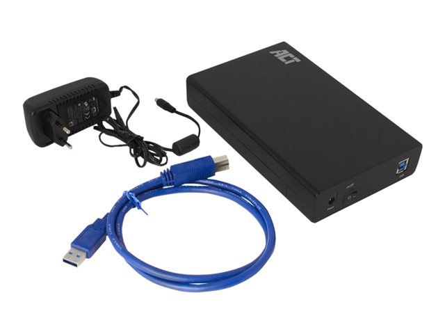 Storage enclosure - 3.5\" - SATA 6Gb/s - USB 3.2 (Gen 1) - zwart