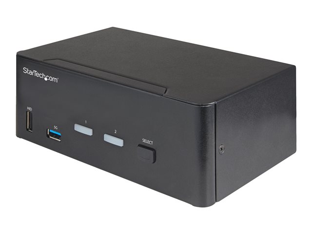 StarTech.com 2 Port Dual Monitor HDMI KVM Switch, 4K 60Hz Ultra HD HDR, Desktop 4K HDMI 2.0 KVM Switch with 2 Port USB 3.0 Hub (5Gbps) & 4x USB 2.0 HID Port, Audio, Hotkey Switching, TAA - KVM with Fast Switching - KVM / audio switch - 2 x KVM / audio - desktop - TAA Compliant