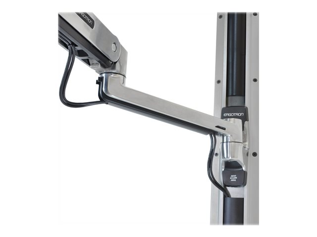 Ergotron LX - Mounting kit (CPU holder, mouse holder, 2 track covers, keyboard arm, 2 cable channels, wrist rest, sit-stand arm, wall track 10\", wall track 34\") - Constant Force Technology - for LCD display / PC equipment - medium CPU holder - polished aluminium - screen size: up to 42\" - wall-mountable