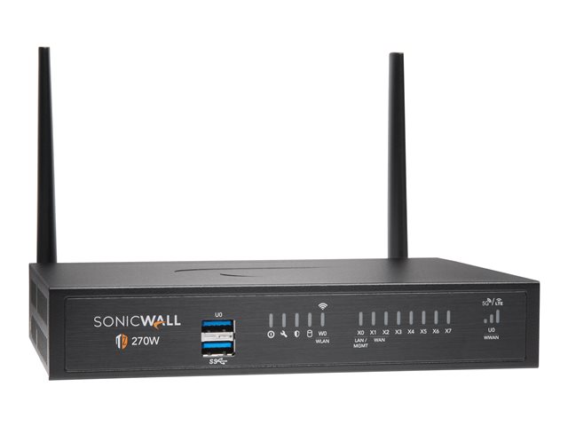 SonicWall TZ270W - Security appliance - 1GbE - Wi-Fi 5 - 2.4 GHz, 5 GHz - NFR - desktop