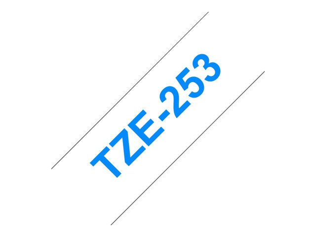 Brother TZe-253 - Blue on white - Roll (2.4 cm x 8 m) 1 cassette(s) laminated tape - for Brother PT-D600, P750, P950, P-Touch PT-D800, E550, P900, P950, P-Touch Cube Pro PT-P910