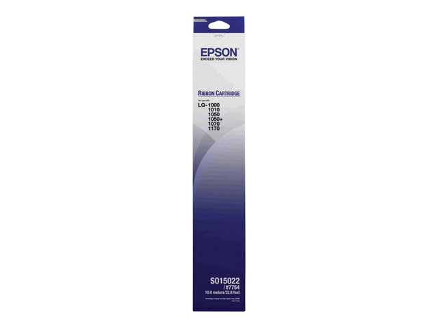 Epson - 1 - black - printer fabric ribbon - for LQ 1000, 1010, 1050, 1050+, 1070, 1070+, 1170