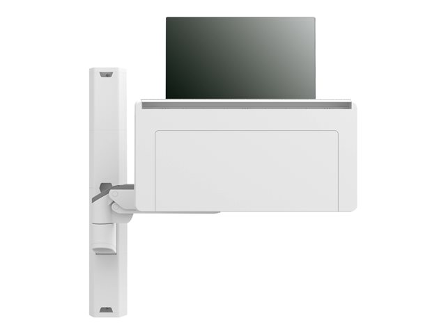 Ergotron CareFit Combo System with Worksurface - Mounting kit (articulating arm, pull-out keyboard tray with integrated worksurface, wall mount base, track mount adapter, wall track 34\", wall track covers, track mount bracket) - modular - for LCD display / keyboard - aluminium, plastic - white - screen size: up to 27\" - wall-mountable