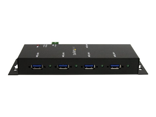 StarTech.com 4-Port USB 3.0 Hub - Metal Industrial USB-A Hub - Wall or Desk Mountable USB Data Hub - TAA Compliant USB Expander Hub (ST4300USBM) - Hub - 4 x SuperSpeed USB 3.0 - desktop - DC power - for P/N: ITB20D3250, MSDREADU2OTG, SVA12M5NA, USB312SAT3CB, USB315CB2M, USBLTM1MBK, USBLTM1MWH