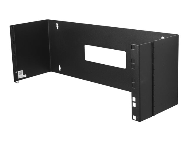 StarTech.com 4U Hinged Wall Mount Patch Panel Bracket - 6 inch Deep - 19\" Patch Panel Swing Rack for Shallow Network Equipment- 33lbs (WALLMOUNTH4) - Wall mount bracket - 4U - 19\"