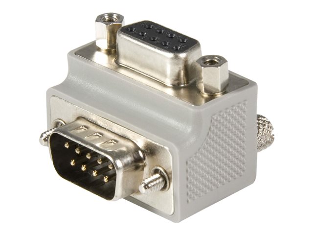StarTech.com Right Angle DB9 to DB9 Serial Cable Adapter Type 2 - M/F (GC99MFRA2) - Serial adapter - DB-9 (M) to DB-9 (F) - 90° connector - grey - for P/N: ICUSB2324852, ICUSB232DB25, ICUSB232INT1, ICUSB232INT2, ICUSB422