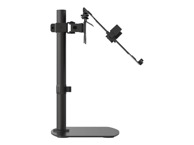 VISION Freestanding Monitor Desk Stand - LIFETIME WARRANTY - fits display 13-32\" with VESA sizes 75 x 75 or 100 x 100 - post height 452 mm / 17\" - max reach 283 mm / 11.1\" - rotate - swivel and tilt - quick-release - thumbscrews - SWL 8 kg / 18 lb - matt black