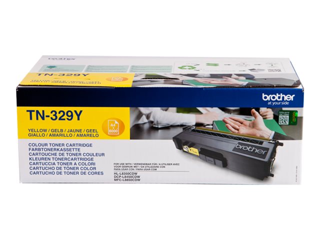 Brother TN329Y - Yellow - original - toner cartridge - for Brother DCP-L8450CDW, HL-L8350CDW, HL-L8350CDWT, MFC-L8850CDW