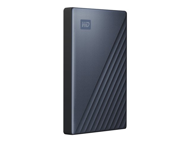 WD My Passport Ultra WDBC3C0020BBL - Hard drive - encrypted - 2 TB - external (portable) - USB 3.0 (USB-C connector) - 256-bit AES - blue