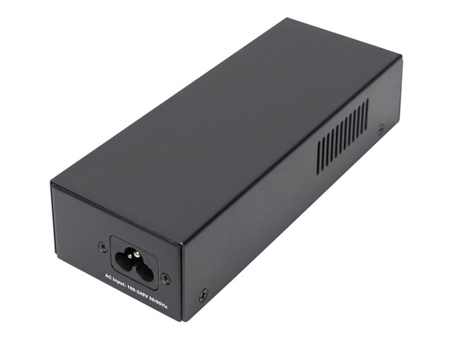 GIGABIT ETHERNET POE++ INJECTOR 802.3BT POWER PINS: 4/5(+)7/8(-) AND 3/6(+) 1/2(-) 85W