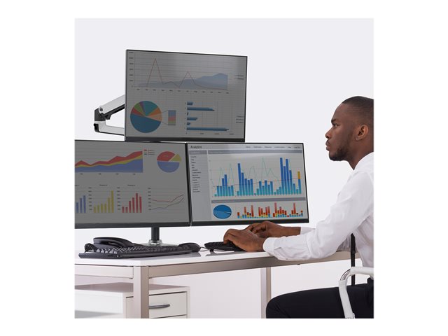 Ergotron LX - Mounting component (articulating arm, pole collar, extension) - Constant Force Technology - for LCD display - polished aluminium with black accents - screen size: up to 40\" - desk mount base - for P/N: 45-295-026