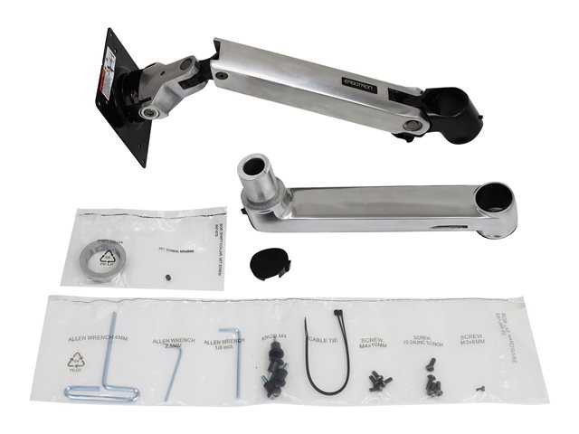 Ergotron LX - Mounting component (articulating arm, pole collar, extension) - Constant Force Technology - for LCD display - polished aluminium with black accents - screen size: up to 40\" - desk mount base - for P/N: 45-295-026
