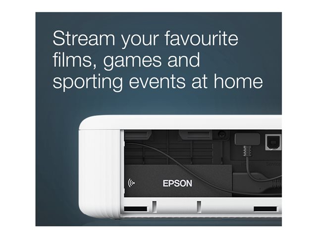 Epson CO-FH02 - 3LCD projector - portable - 3000 lumens (white) - 3000 lumens (colour) - Full HD (1920 x 1080) - 16:9 - 1080p - black / white - Android TV