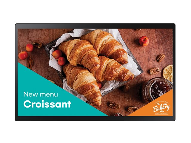 Samsung QB24C-T - 24\" Diagonal Class (23.8\" viewable) - QBC-T Series LED-backlit LCD display - interactive digital signage - with touchscreen (multi touch) - Tizen OS - 1080p 1920 x 1080 - Edge LED - black