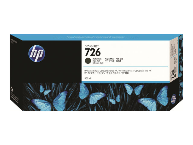 HP 726 - 300 ml - matte black - original - DesignJet - ink cartridge - for DesignJet SD Pro MFP, T1200, T1200ps, T1300, T2300