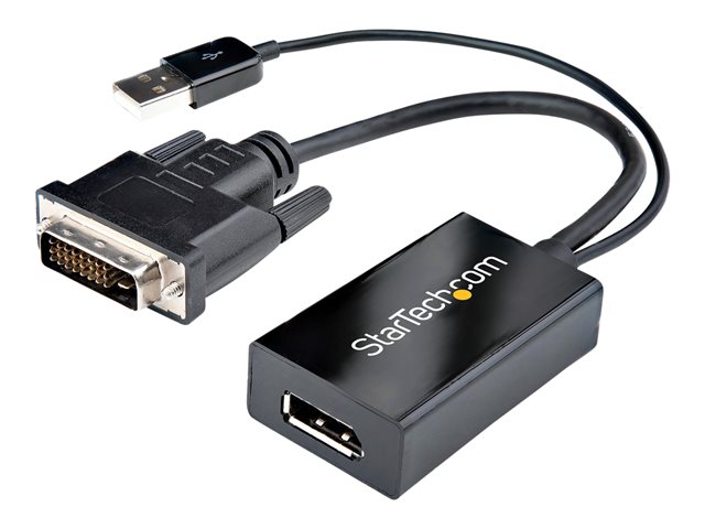 StarTech.com DVI to DisplayPort Adapter - USB Power - 1920 x 1200 - DVI to DisplayPort Converter - Video Adapter - DVI-D to DP (DVI2DP2) - Adapter - dual link - DVI-D (M) to DisplayPort (F) - USB power