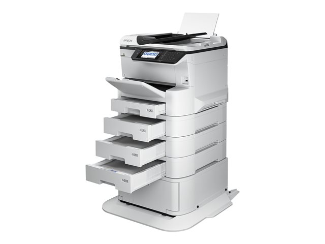 Epson WorkForce Pro WF-C8690D3TWFC - Multifunction printer - colour - ink-jet - A3 (media) - up to 22 ppm (copying) - up to 24 ppm (printing) - 1835 sheets - 33.6 Kbps - Gigabit LAN, USB host, NFC, USB 3.0, USB 2.0 host, Wi-Fi(ac)