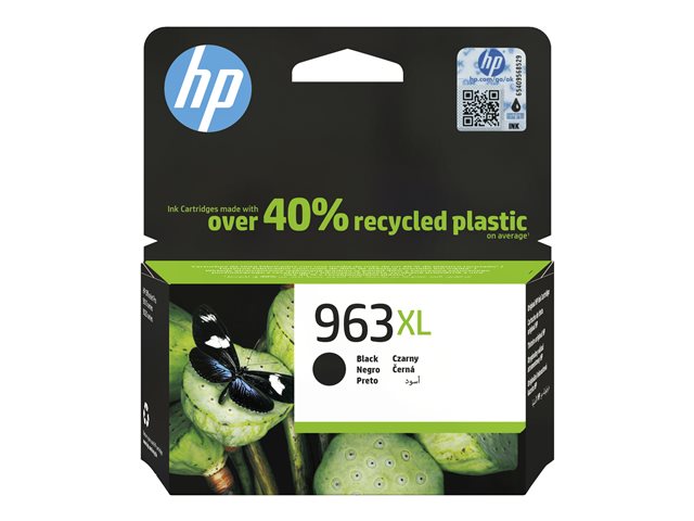HP 963XL - 47.86 ml - High Yield - black - original - ink cartridge - for Officejet 9012, Officejet Pro 90XX
