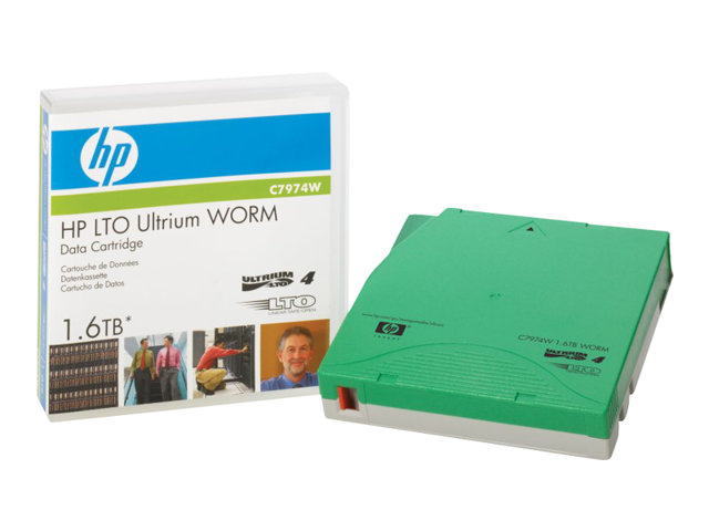HPE - LTO Ultrium WORM 4 - 800 GB / 1.6 TB - unlabeled - for HPE MSL4048, StorageWorks Enterprise Modular Library E-Series, StoreEver Ultrium 1840
