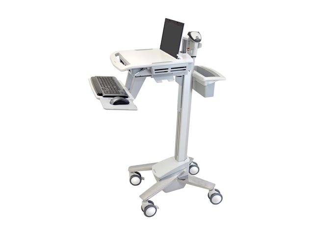 Ergotron StyleView SV41 - Cart - Constant Force Technology - for notebook / PC equipment - lockable - medical - aluminium, zinc-plated steel, high-grade plastic - grey, white, polished aluminium - screen size: up to 17.3\"