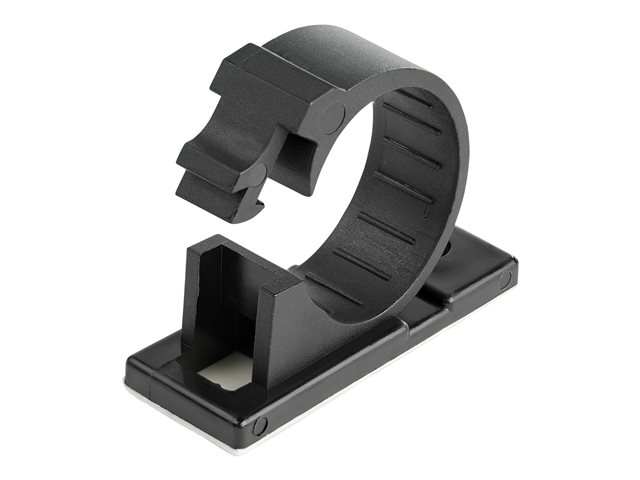 StarTech.com 100 Adhesive Cable Management Clips Black, Network/Ethernet/Office Desk/Computer Cord Organizer, Sticky Cable/Wire Holders, Nylon Self Adhesive Clamp UL/94V-2 Fire Rated - Nylon 66 Plastic - TAA (CBMCC3) - Cable clips - black - TAA Compl
