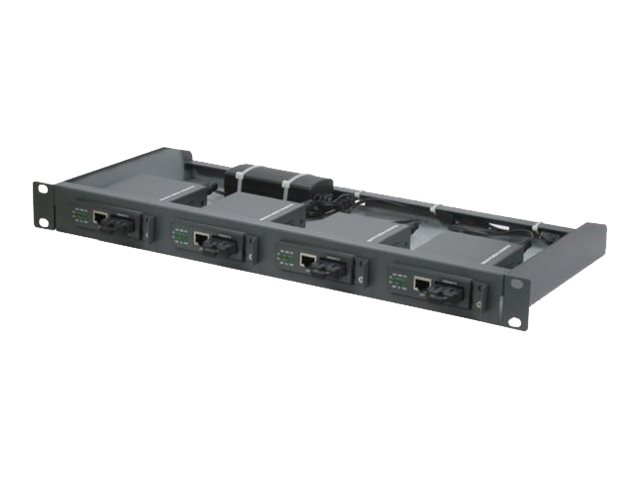 4-SLOT MEDIACONV 19\" CHASSIS. 1 stk