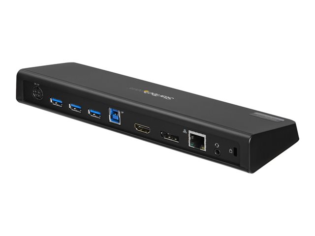 StarTech.com USB 3.0 Docking Station Dual Monitor with HDMI & 4K DisplayPort, 4x USB-A, Gigabit Ethernet, USB Type A Universal Laptop Dock with USB 3.1 Gen 1 Hub (5 Gbps) and Charging - Mac, Windows, Chrome (USB3DOCKHDPC) - Docking station - USB - HDMI, DP - 1GbE - for P/N: ARMBARDUO, ARMDUAL, ARMDUAL30, ARMSLIMDUO