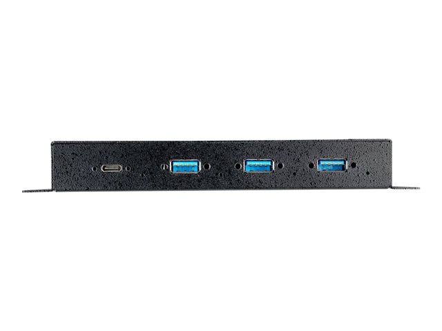 StarTech.com 4 Port USB C Hub 10Gbps - Metal Industrial USB 3.2/3.1 Gen 2 Type-C Hub - 3A/1C - USB-C or USB-A Host - Mountable - ESD/Surge (HB31C3A1CME) - Hub - 1 x USB-C + 3 x USB 3.1 - desktop - AC 110 - 230 V