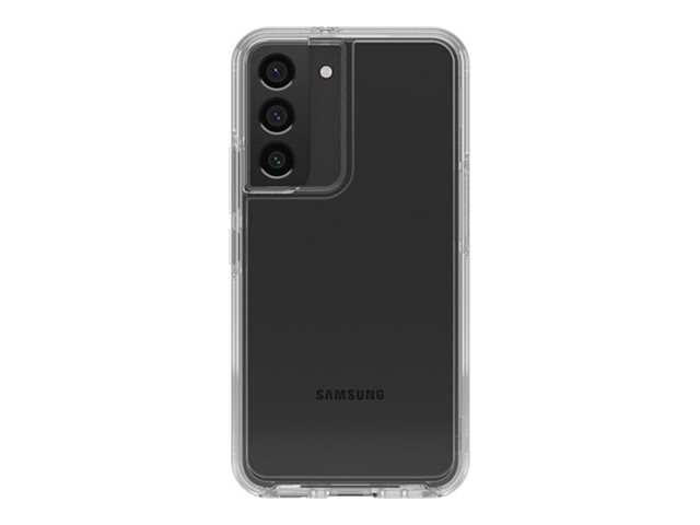 OtterBox Symmetry Series Clear - Back cover for mobile phone - antimicrobial - polycarbonate, synthetic rubber - clear - for Samsung Galaxy S22
