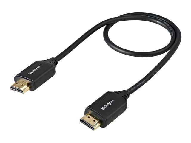 StarTech.com StarTech.com Premium Certified High Speed HDMI 2.0 Cable with Ethernet - 1.5ft 0.5m - HDR 4K 60Hz - 20 inch Short HDMI Male to Male Cord (HDMM50CMP) - HDMI cable with Ethernet - HDMI male to HDMI male - 50 cm - black - for P/N: KITBXDOCKPEU, KITBXDOCKPNA, KITBXDOCKPUK, KITBZDOCK, USBC-HDMI-CDP2HD4K60