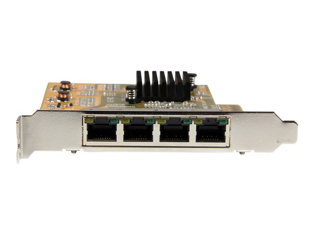 StarTech.com 4 Port Gigabit NIC PCIe Network Card - Quad Port Adapter (ST1000SPEX43) - Network adapter - PCIe - Gigabit Ethernet x 4 - yellow