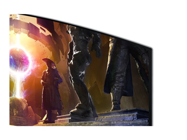 Samsung Odyssey OLED G8 S34DG850SU - G85SD Series - OLED monitor - Smart - gaming - curved - 34\" - 3440 x 1440 UWQHD @ 175 Hz - 250 cd/m² - 1000000:1 - HDR10+ Gaming, HDR10+, HDR10 - 0.03 ms - 2xHDMI, DisplayPort - speakers - silver