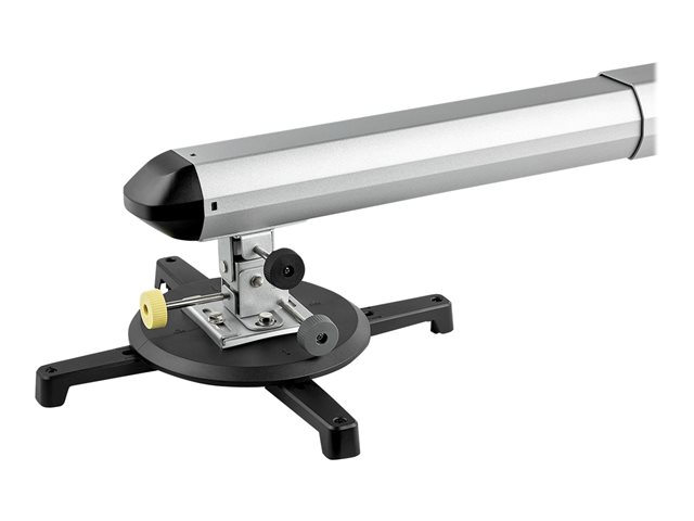 StarTech.com Universal Projector Wall Mount, Projector Mount supports Short & Ultra Short Throw Projectors up to 33lb (15kg), Tilt/Swivel/Rotate, Adjustable height 16.5\" to 27.7\" from Wall - In-wall Cable Routing (PROJWALLMNT) - Bracket - adjustable arm - for projector - plastic, aluminium, steel - silver - wall-mountable