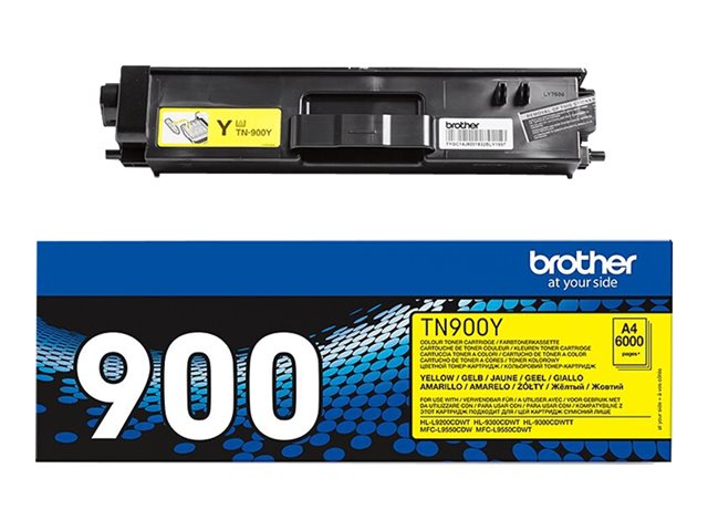 Brother TN900y - Yellow - original - toner cartridge - for Brother HL-L9200CDWT, HL-L9300CDWT, HL-L9300CDWTT, MFC-L9550CDW, MFC-L9550CDWT