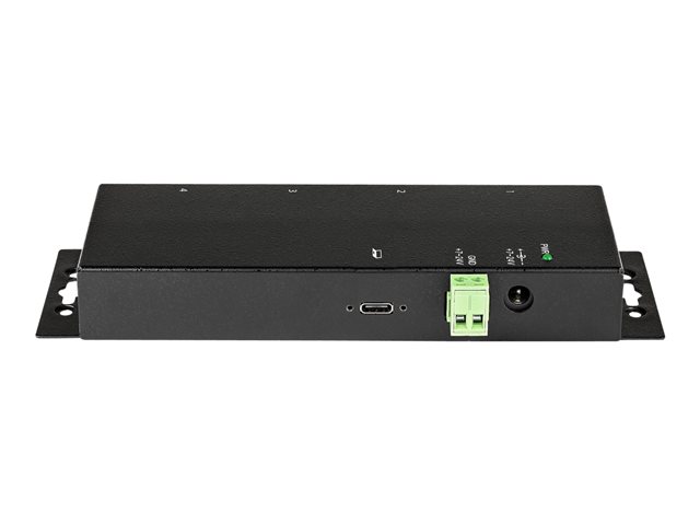 StarTech.com 4 Port USB C Hub 10Gbps, Metal Industrial USB-C Hub, 2x USB-C & 2x USB-A, ESD Surge Protection, USB-C or USB-A Host, Self-Powered, Mountable USB 3.1 Gen 2 Type-C Hub - Commercial/Rugged USB Hub - Hub - 2 x USB 3.2 Gen 2 + 2 x USB-C 3.2 Gen 2 - desktop