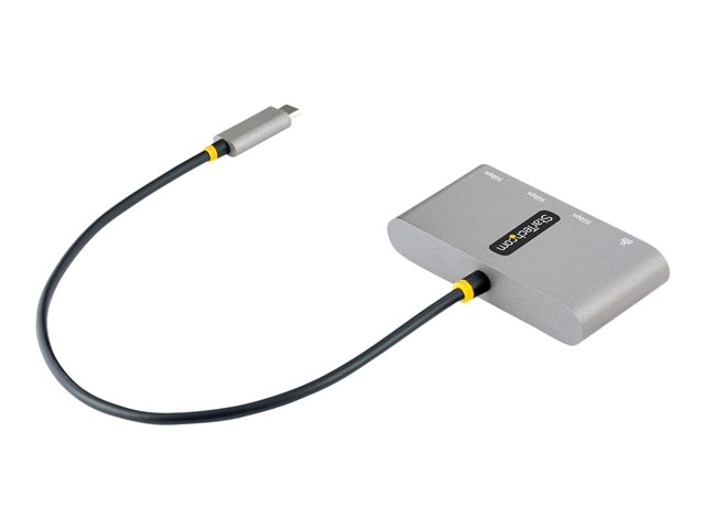 StarTech.com 3-Port USB-C Hub with Ethernet, 3x USB-A Ports, Gigabit Ethernet, USB 3.0 5Gbps, Bus-Powered, USB Type-C Hub w/ GbE and 1ft/30cm Long Cable, Portable USB-C to USB-A Laptop Hub - USB Expansion Hub (HB30C3A1GEA2) - Hub - 3 x SuperSpeed USB