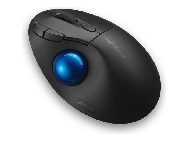 Kensington Pro Fit Ergo TB450 EQ - Trackball - ergonomic - optical - 7 buttons - wireless - 2.4 GHz, Bluetooth - USB wireless receiver