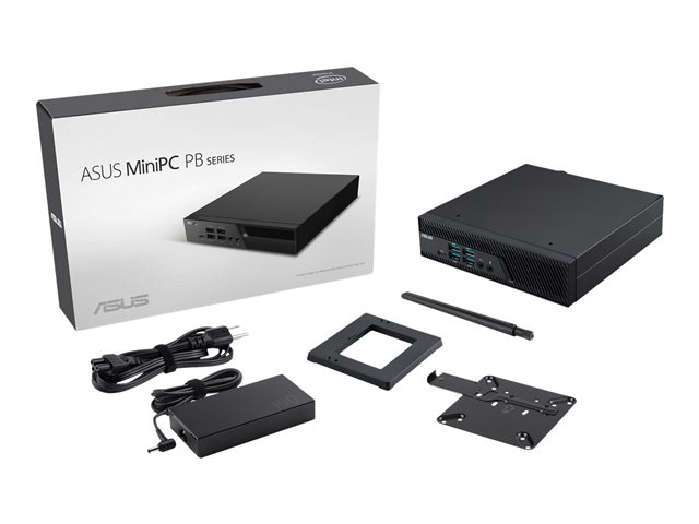 ASUS Mini PC PB62 B5019ZH - Mini PC - Core i5 11400 / up to 4.4 GHz - RAM 8 GB - SSD 256 GB - UHD Graphics 730 - Gigabit Ethernet - Win 10 Pro - monitor: none - black