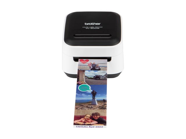VC-500W Printermodel, 9/12/19/25/50 mm, CZ-labeltapes, ZINK Zero kleurenprinter, 313 dpi, automatisch snijmechanisme met easy-peel-functie, USB 2.0 Hi-Speed, Wifi, compatible met Windows, Mac, Android en iOS (incl. CZ-1004 25 MM X 5 m labeltapes, CK-