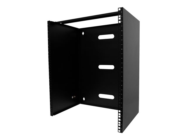 StarTech.com 14U Wall Mount Rack, 19\" Wall Mount Network Rack, 14 inch Deep (Low Profile), Wall Mounting Patch Panel Bracket for Network Switches, IT Equipment, 77lb (35kg) Capacity - Network Equipment Rack (RACK-14U-14-BRACKET) - Network device mounting bracket - wall mountable - black - 14U - 19\"