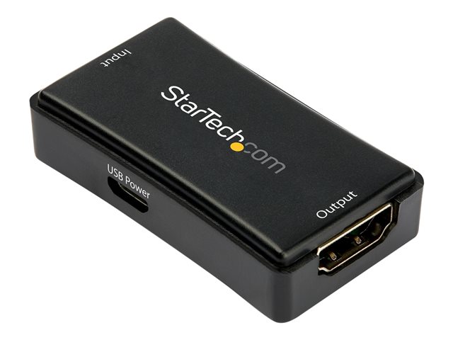 StarTech.com 45ft / 14m HDMI Signal Booster - 4K 60Hz - USB Powered - HDMI Inline Repeater & Amplifier - 7.1 Audio Support (HDBOOST4K2) - Video/audio extender - HDMI - up to 14 m