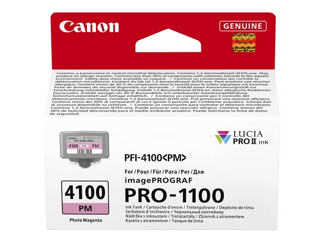 Canon PFI-4100 PM - 80 ml - photo magenta - original - hanging box - ink tank - for imagePROGRAF PRO-1100