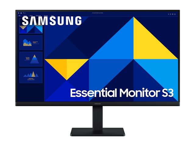 Samsung Essential S3 S27D302GAU - S30GD Series - LED monitor - 27\" - 1920 x 1080 Full HD (1080p) @ 100 Hz - IPS - 250 cd/m² - 1000:1 - 5 ms - HDMI, VGA - black