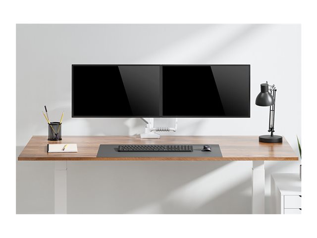 Neomounts NEXT Core Desk Mount 2 screens (Topfix clamp/grommet)