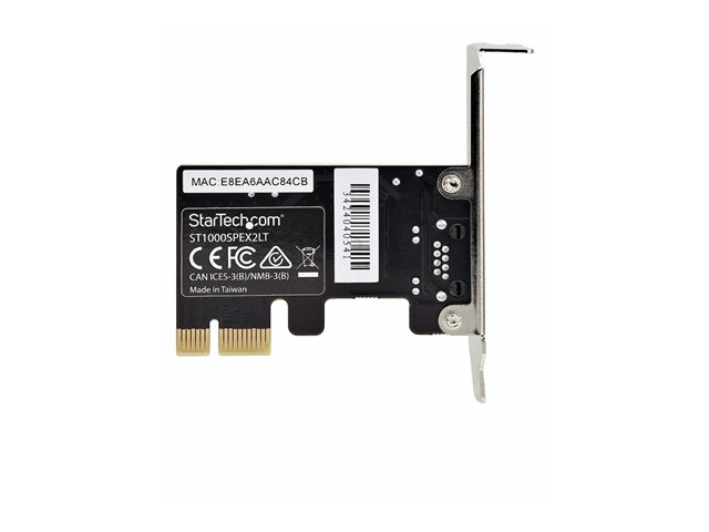 StarTech.com 1-Port Gigabit PCIe Network Adapter Card, TAA Compliant - Network adapter - PCIe low profile - Gigabit Ethernet x 1 - black - TAA Compliant