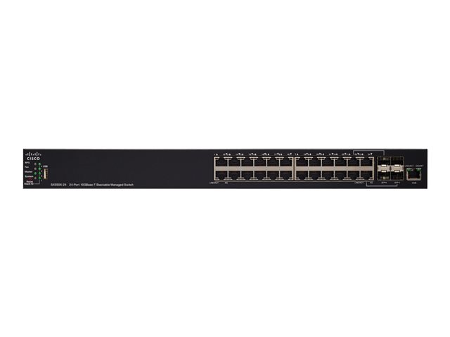 Cisco 550X Series SX550X-24 - Switch - L3 - Managed - 20 x 10GBase-T + 4 x combo 10 Gigabit SFP+ - desktop, rack-mountable