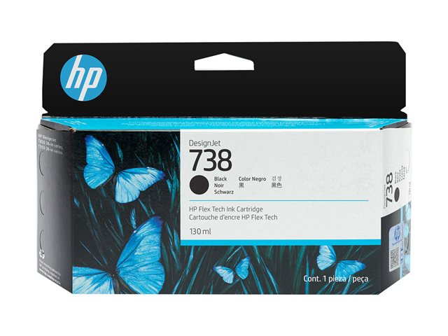 HP 738 - 130 ml - black - original - DesignJet - ink cartridge - for DesignJet T950