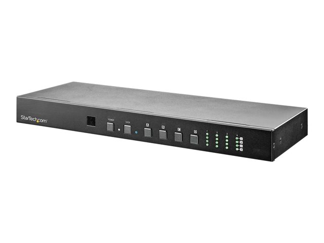 StarTech.com 4x4 HDMI Matrix Switch with Audio and Ethernet Control - 4K 60Hz Video - Rack Mount HDMI 2.0 Splitter with Remote (VS424HD4K60) - Video/audio switch - desktop