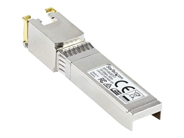 StarTech.com MSA Uncoded Compatible SFP+ Module, 10GBASE-T, SFP to RJ45 (Copper) for Cat6 and Cat5e, 10GE Gigabit Ethernet SFP+, RJ-45 (Copper) 30m, 10Gbps Transceiver SFP+ Copper Module - Lifetime Warranty (SFP10GBTST) - SFP+ transceiver module - 10GbE - 10GBase-T, 10GBase-X - RJ-45 - up to 30 m - TAA Compliant - for P/N: PEX10GSFP
