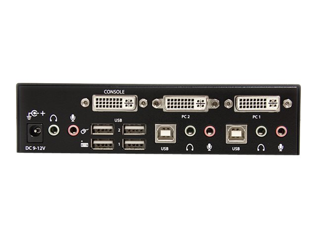 StarTech.com 2 Port DVI USB KVM Switch with Audio and USB 2.0 Hub (SV231DVIUA) - KVM / audio / USB switch - 2 x KVM / audio / USB - 1 local user - desktop - for P/N: IM12D1500P, SVA12M2NEUA, SVA12M5NA, USBDVI4N1A10, USBDVI4N1A6
